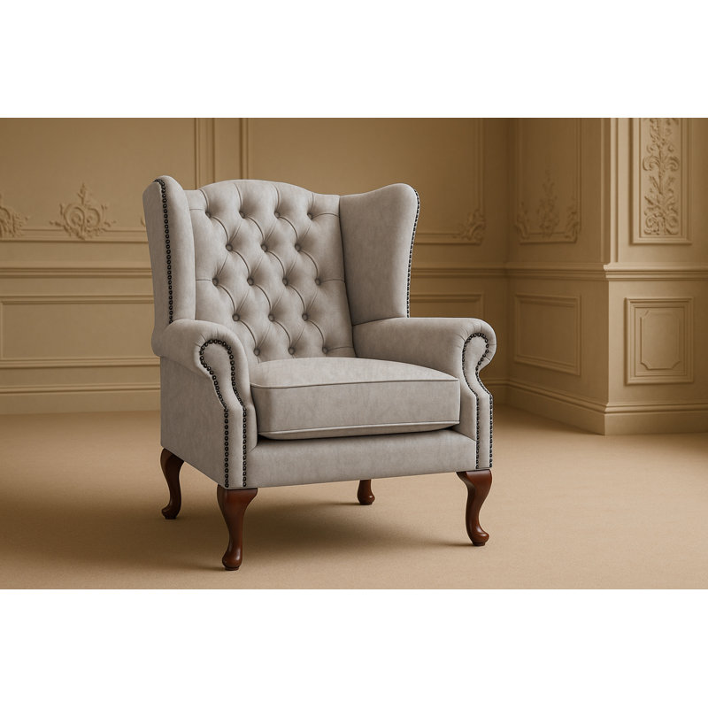 Upholstered Accent Chair, Silver