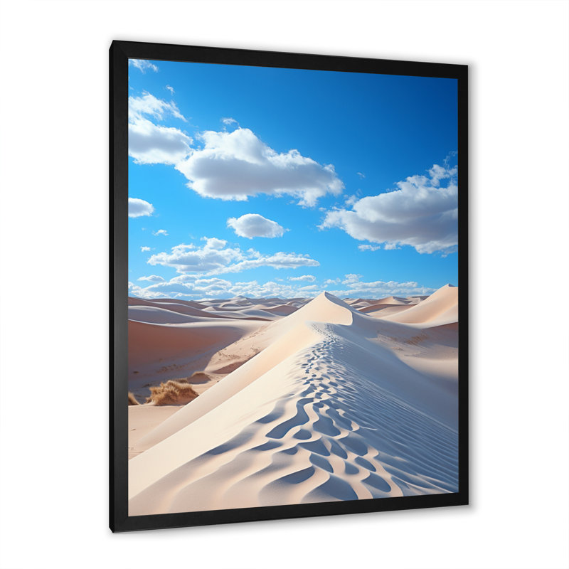 Coastal Wind Dunes II - impressions sur toile, paysage et nature, H 20 po x l 12 po, Cadre photo noir
