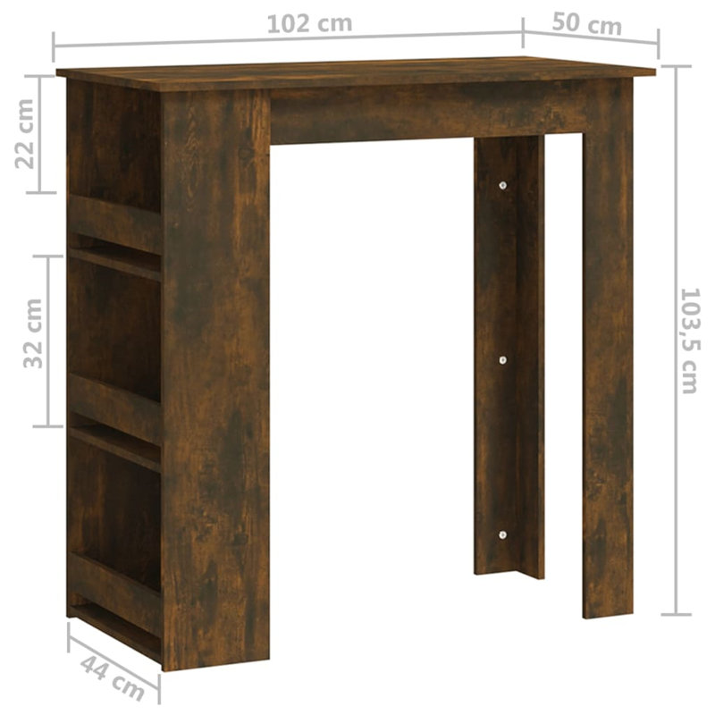 Sidnee Dining Table, Brown, white and pink