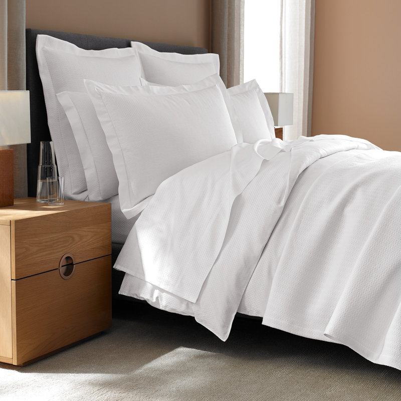 Drap-housse 100% satin de coton à carreaux, Simple