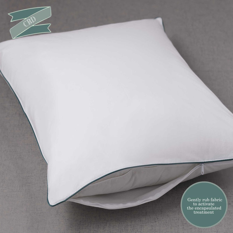 CBD Infused White Cotton Standard Pillow Protector