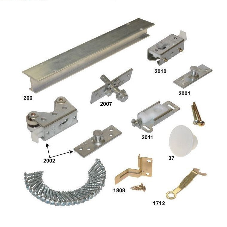 Portes coulissantes doubles pliantes pour placard 72 x 96 (4 x 18 x 96) Planum 0017 Blanc Soie Rails robustes Moulures Garnitures Quincaillerie Bois massif Portes d'armoire de chambre