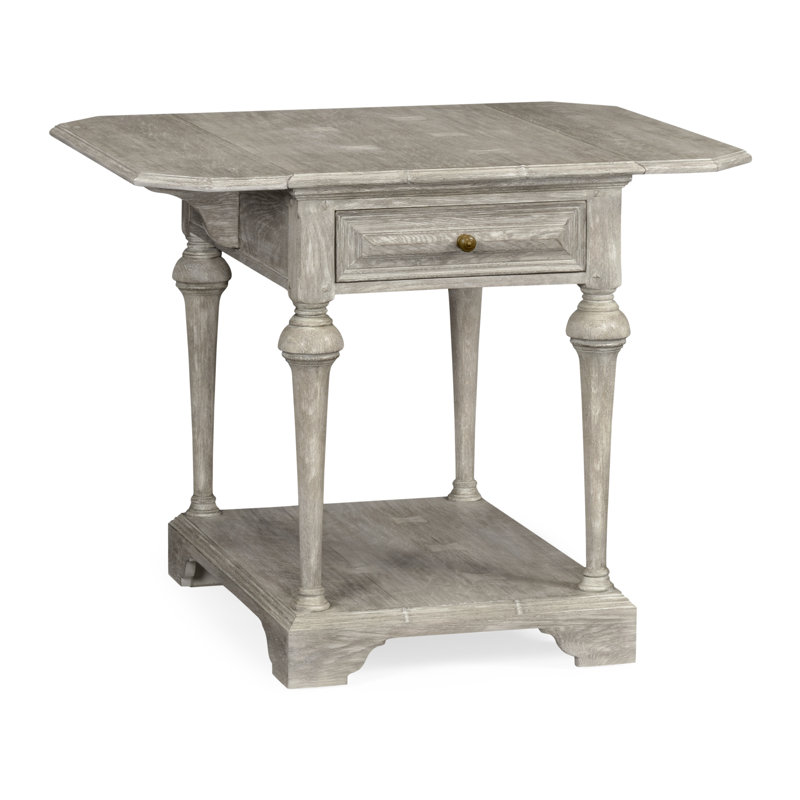 Sherwood Oak Solid Wood End Table, Grayed Oak