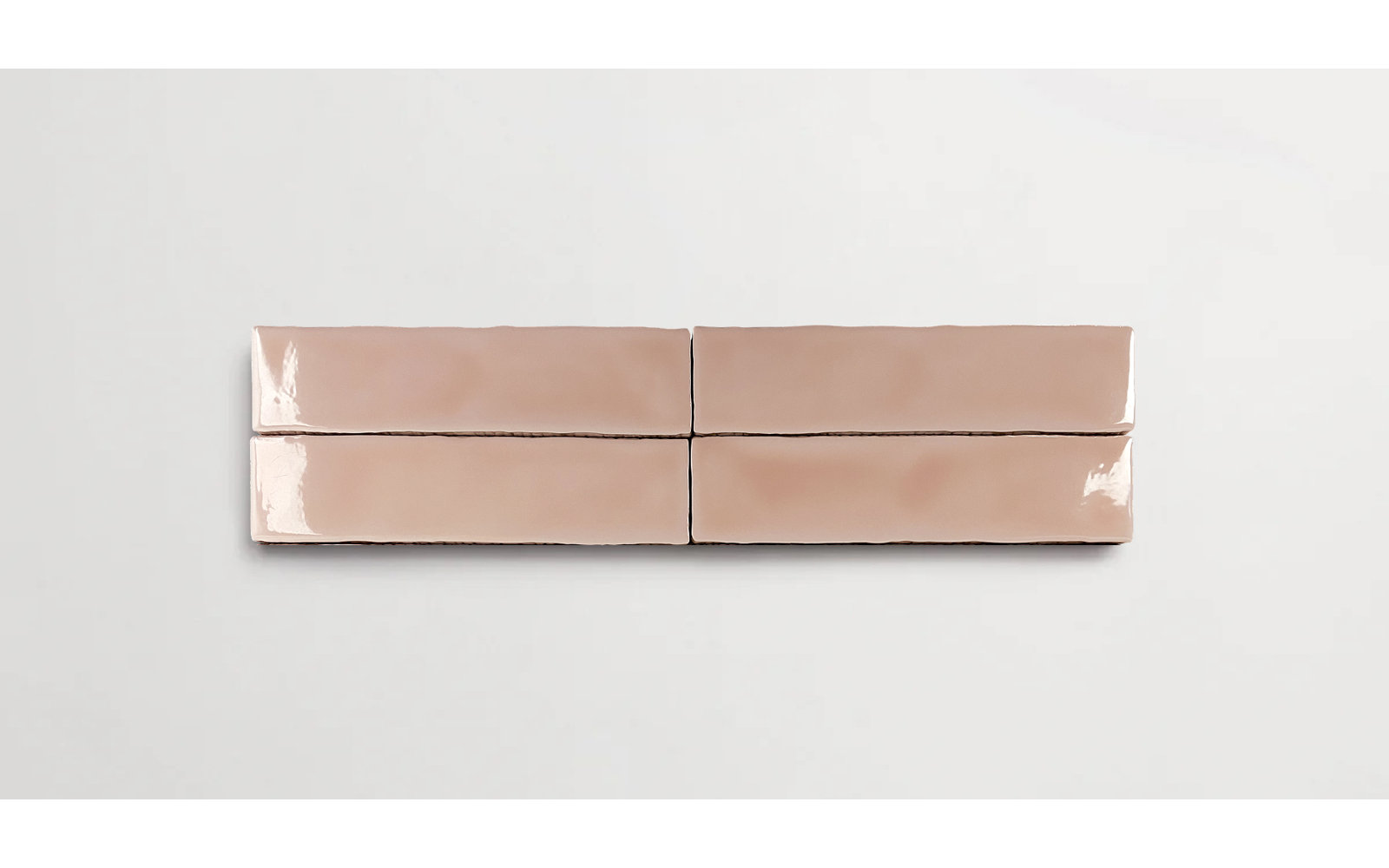 Lake Como 2" x 10" Glossy Tile, Rosa