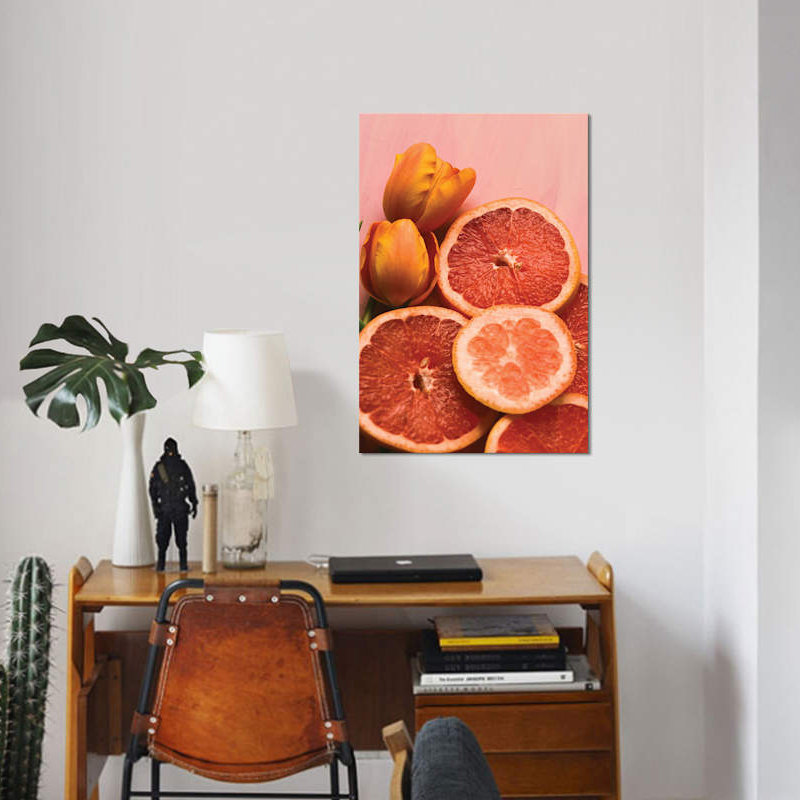 «Citrus I», impression sur toile, H 12 po x l 8 po x P 0,75 po, Toile tendue, Pas de tapis