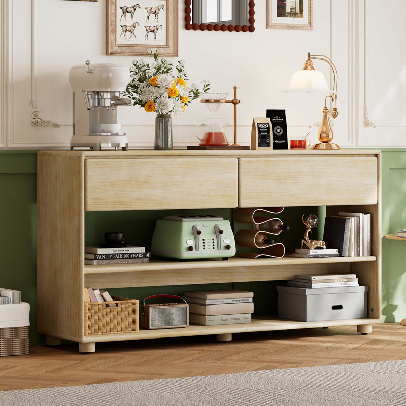 Console pour vestibule, table de vestibule rétro, Bois naturel délavé