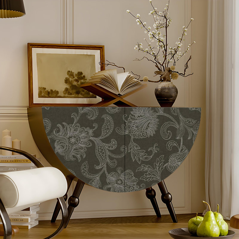 Armoire demi-ronde French Vintage, Noir