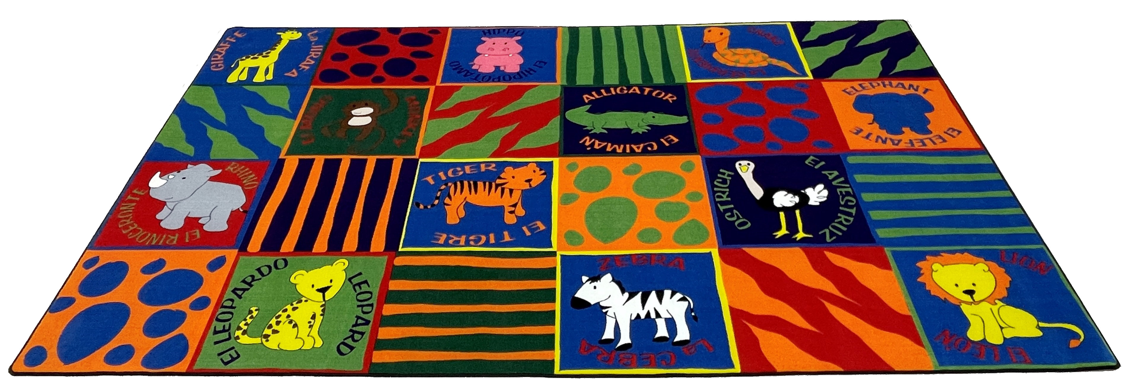 Tree Rug School Kid Carpet Bilingual Animals School Area Rug & Reviews - Wayfair Canada