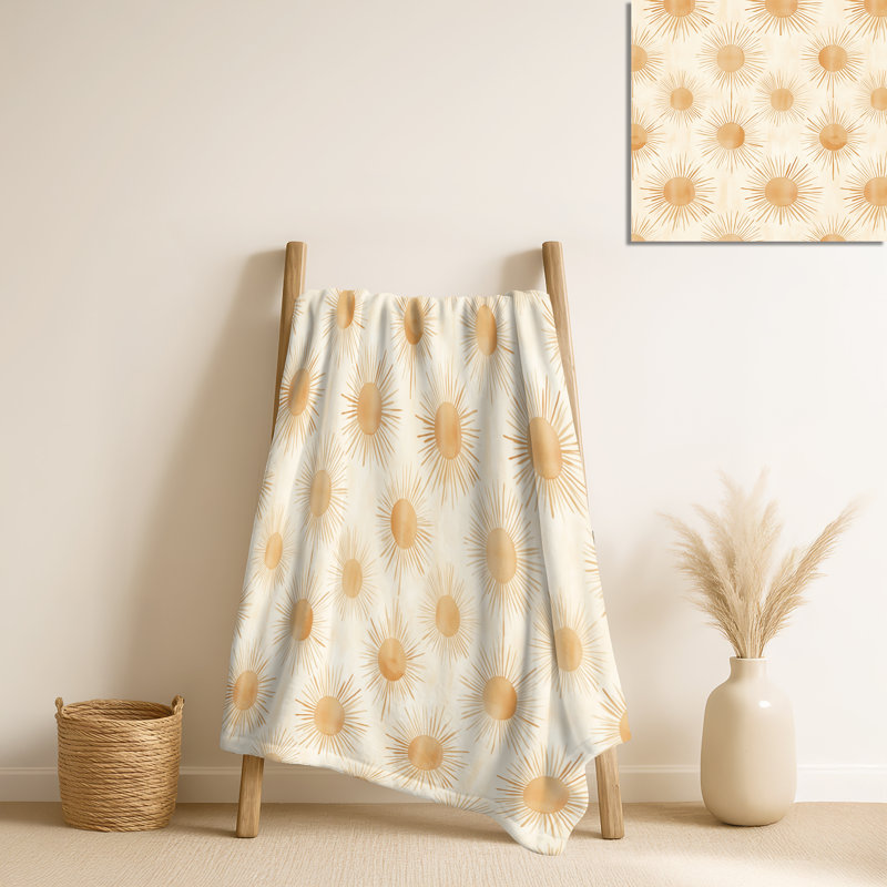 Jeté Boho Sun Glow II - Starburst, Yellow Starburst