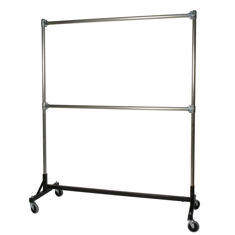 63'' Metal Rolling Clothing Rack, 79" H