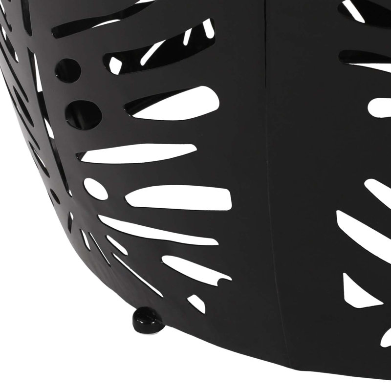 Metal End Table, Black