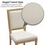 Chaises de salle à manger de style français Louis, chaise d'appoint à structure en bois d'hévéa massif avec dossier carré (ensemble de 2)-621478897