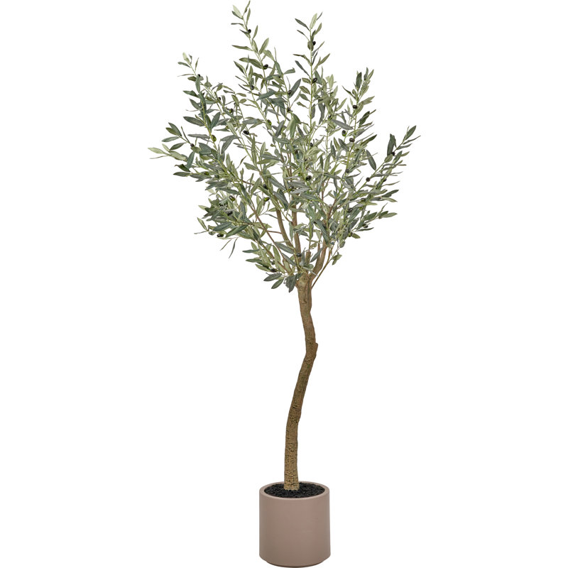 210cm Faux Tree in Cement Pot