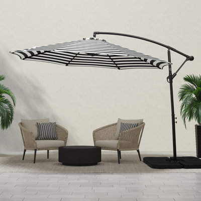 Hartt 120" Striped Cantilever Umbrella