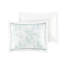 Édredon très grand 100% coton blanc, broderie foncée, surdimensionné et comprend un édredon, une jupe de lit, 2 taies décoratives, du coton blanc, une literie trop rembourrée,