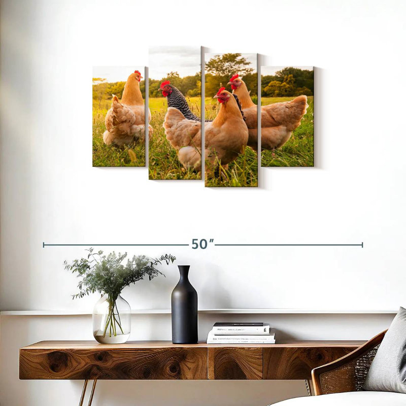 Chickens Looking For Food