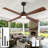 52/60-inch Smart Ceiling Fan With Light And Remote, Compatible With Alexa/google/app, 4 Wood Blades High Cfm Dimmable Led Noiseless Reversible Dc Fans For Bedroom-703877655