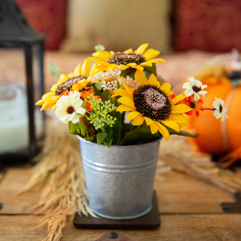 Calem Foam Sunflower Arrangement in Pot