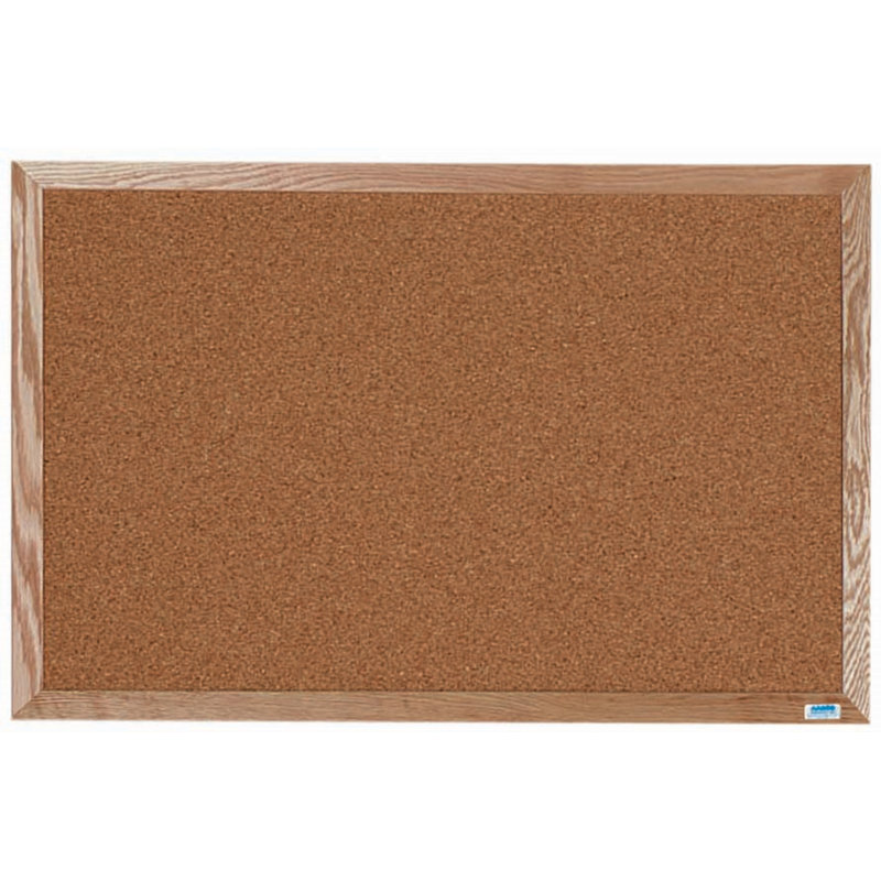 36" Oak Frame Black Composition Chalkboard with Chalk Tray