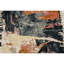 Hand Knotted Abstract Area Rug in Ivory/Black/Burned Orange-1701225725