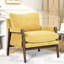 Fauteuil confortable jaune de style Mid-Century moderne pour le cinéma maison et le salon-78929277