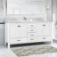 Meuble-lavabo 73 po avec comptoir en marbre et deux lavabos en céramique, 4 portes, 6 tiroirs-127929610