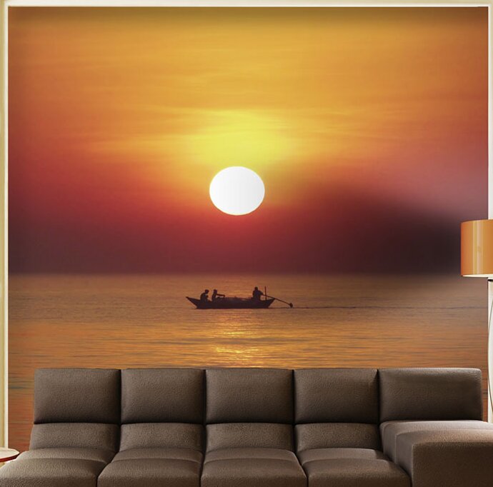 Tapete Fishing Boat by Sunset 3 m x 400 cm