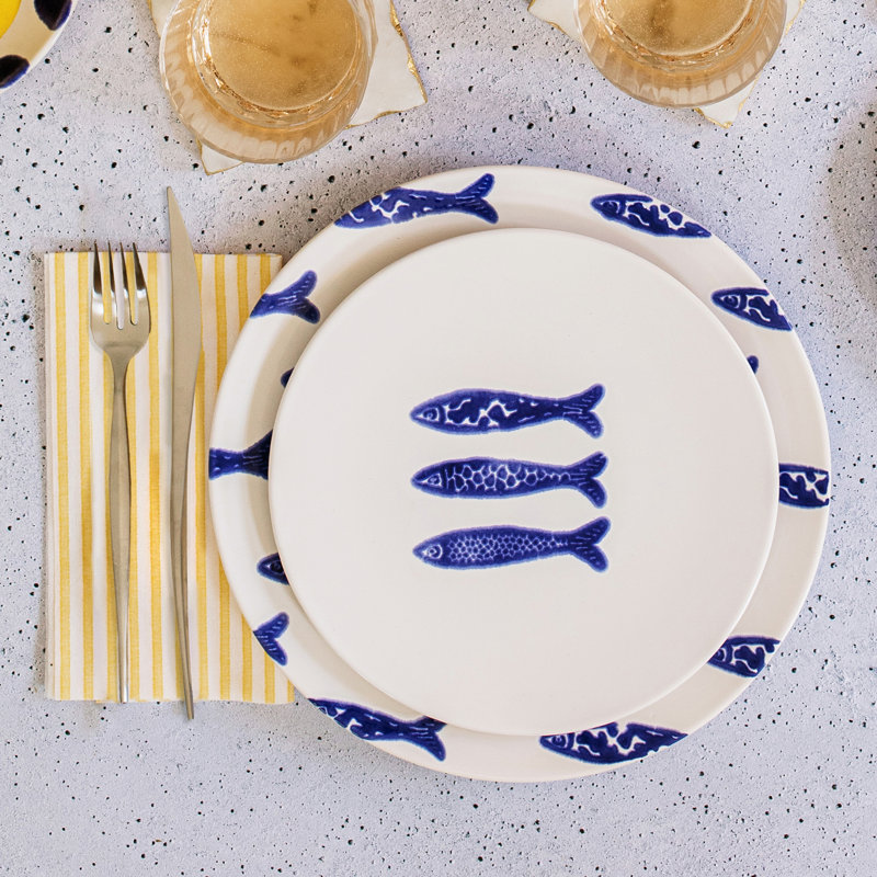 Santorini 10.75'' Ceramic Dinner Plate