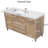 Brielle 60'' Wide Modern Farmhouse Bathroom Vanity With SMC Sink, Soft-Close Drawers, Rattan Doors, And Metal Knob Accents-115812120