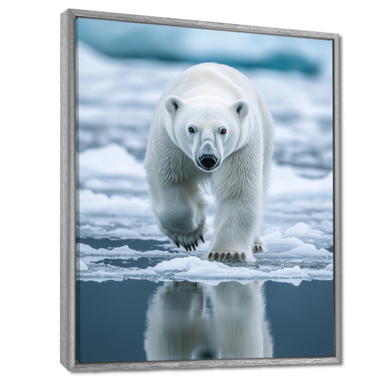 Fareham - animaux, art mural, H 40 po x l 30 po, Impression encadrée flottante, Argent argent