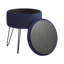 Tamicka 38cm Wide Velvet Round No Pattern Pouffe Ottoman with Storage-465241189