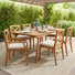 Ensemble repas en teck avec coussins Orchard Hill