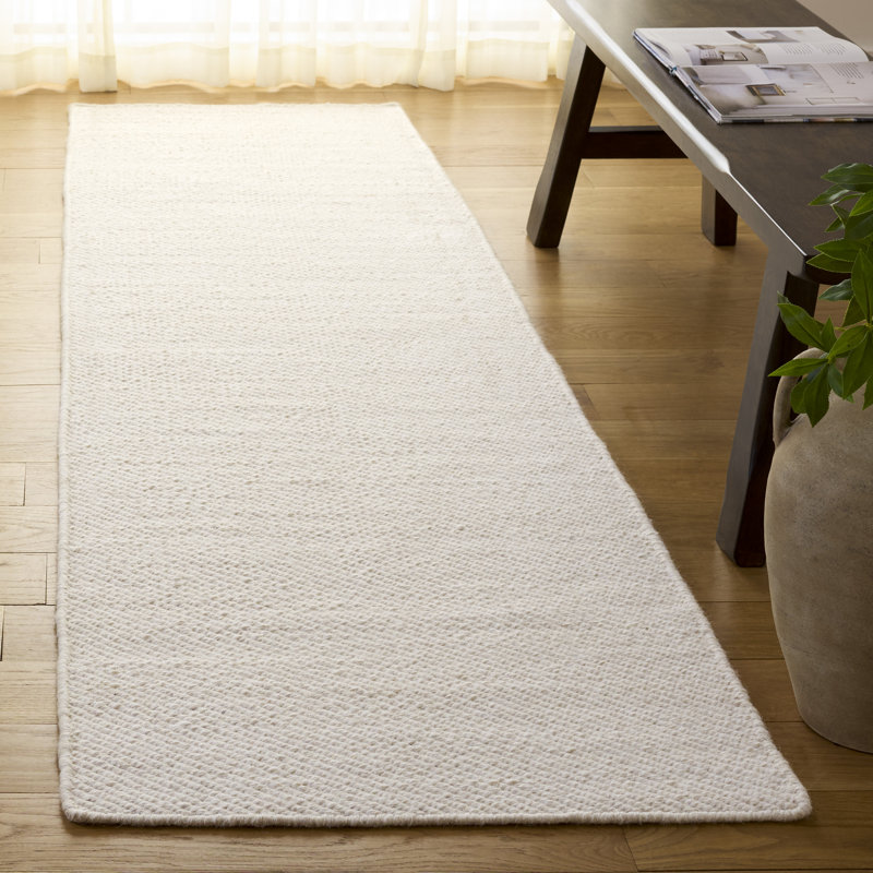 Vermont 810 Hand Woven 80% Wool; 20% Cotton Solid Color Rug, Runner 2'3" x 8'