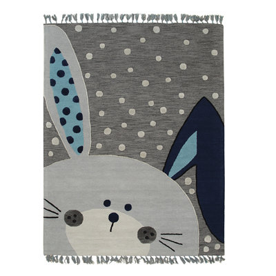 Taulbee Gray Hand Tufted Wool Area Rug