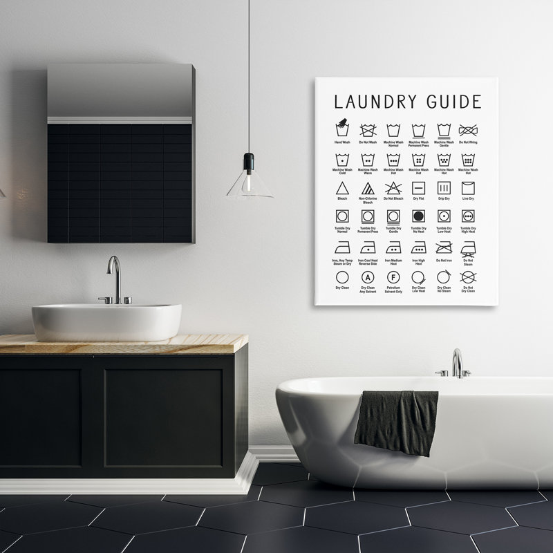 Guide de nettoyage Minimal Laundry Guide, H 20 po x l 16 po