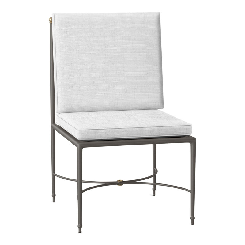 Chaise d'appoint en aluminium Roma, Welt, Perigold Ishi Blanca