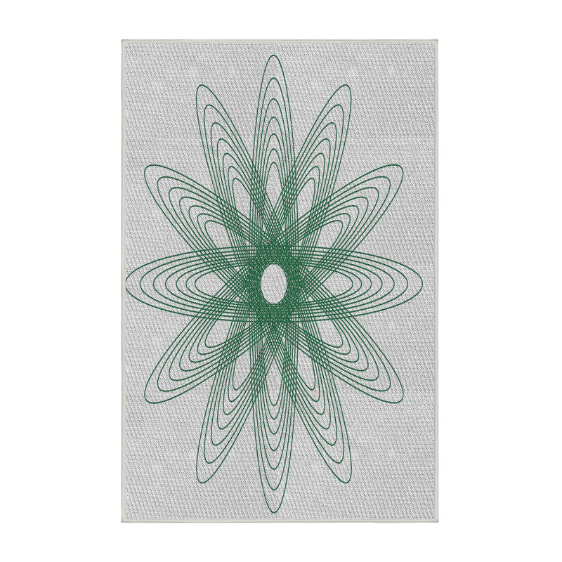 Tapis de zone verte à motif, Rectangle 5 pi x 8 pi
