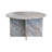 Round Marble Coffee Table with Interlocking Cross Base-83384644