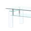 Table basse en verre transparent pour le salon - rangement à 2 couches, mobilier de salle de recours moderne avec rangement