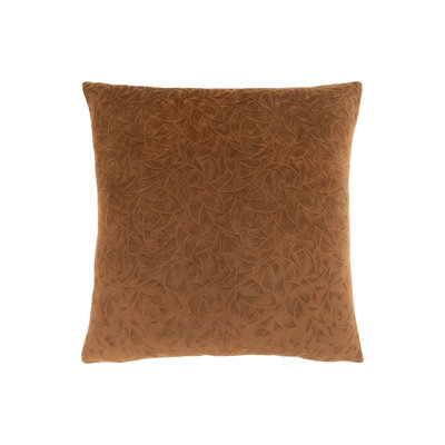 Coussin décoratif Yulu, carré de 18 pouces, jacquard floral