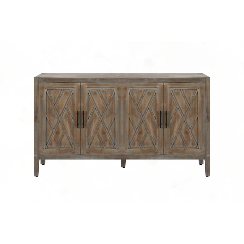 Armoire d'appoint 60 pouces Modern Farmhouse, Brun antique