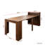 Table de salle à manger extensible moderne avec tablette de rangement, cuisine et table à manger peu encombrantes pour appartements ou petits espaces-118913325