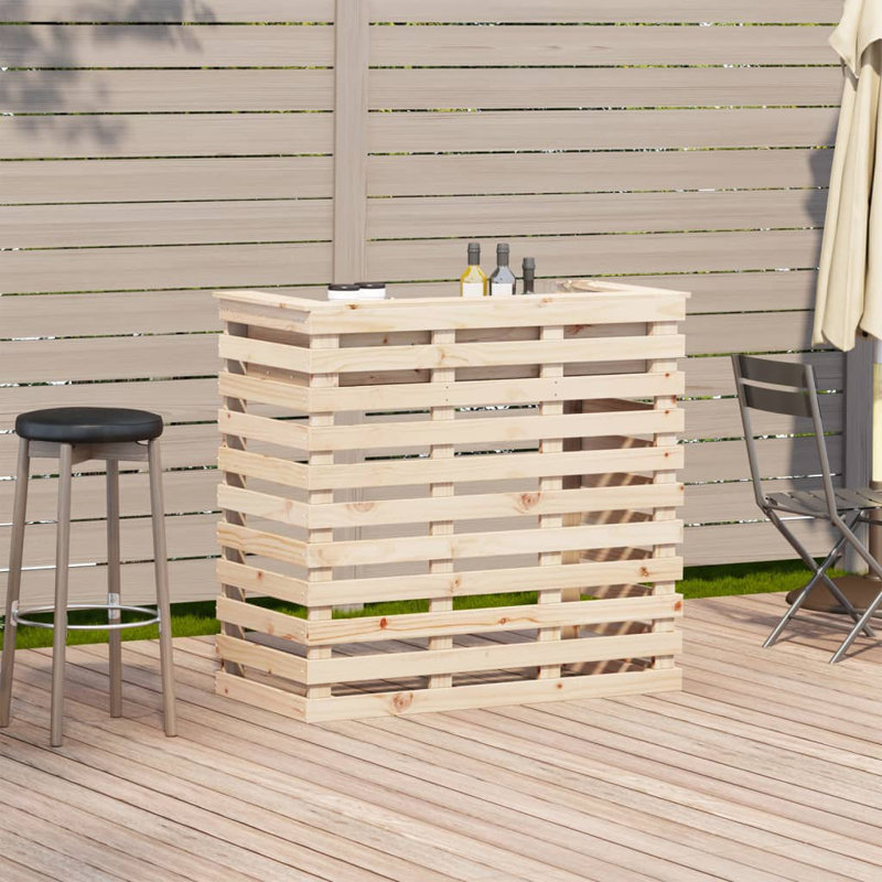 Coldiron Rectangular 113.5cm L Outdoor Standing Height Table, Natural
