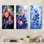Ballet Blueberry Fruit Serenade I - Ensemble de 3 décorations murales fruits