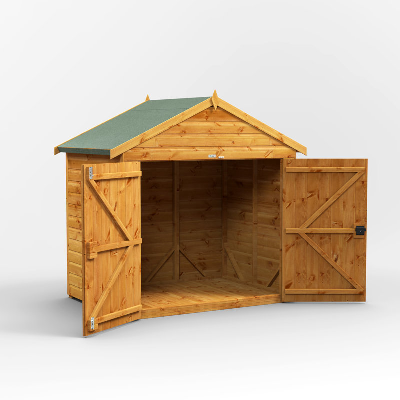Powersheds 4 x 6ft Timber Tongue & Groove Bike Shed