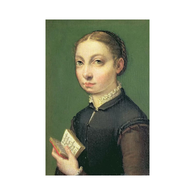 Self Portrait, 1554 by Sofonisba Anguissola - Wrapped Canvas Painting, 20.32 cm H x 30.48 cm W