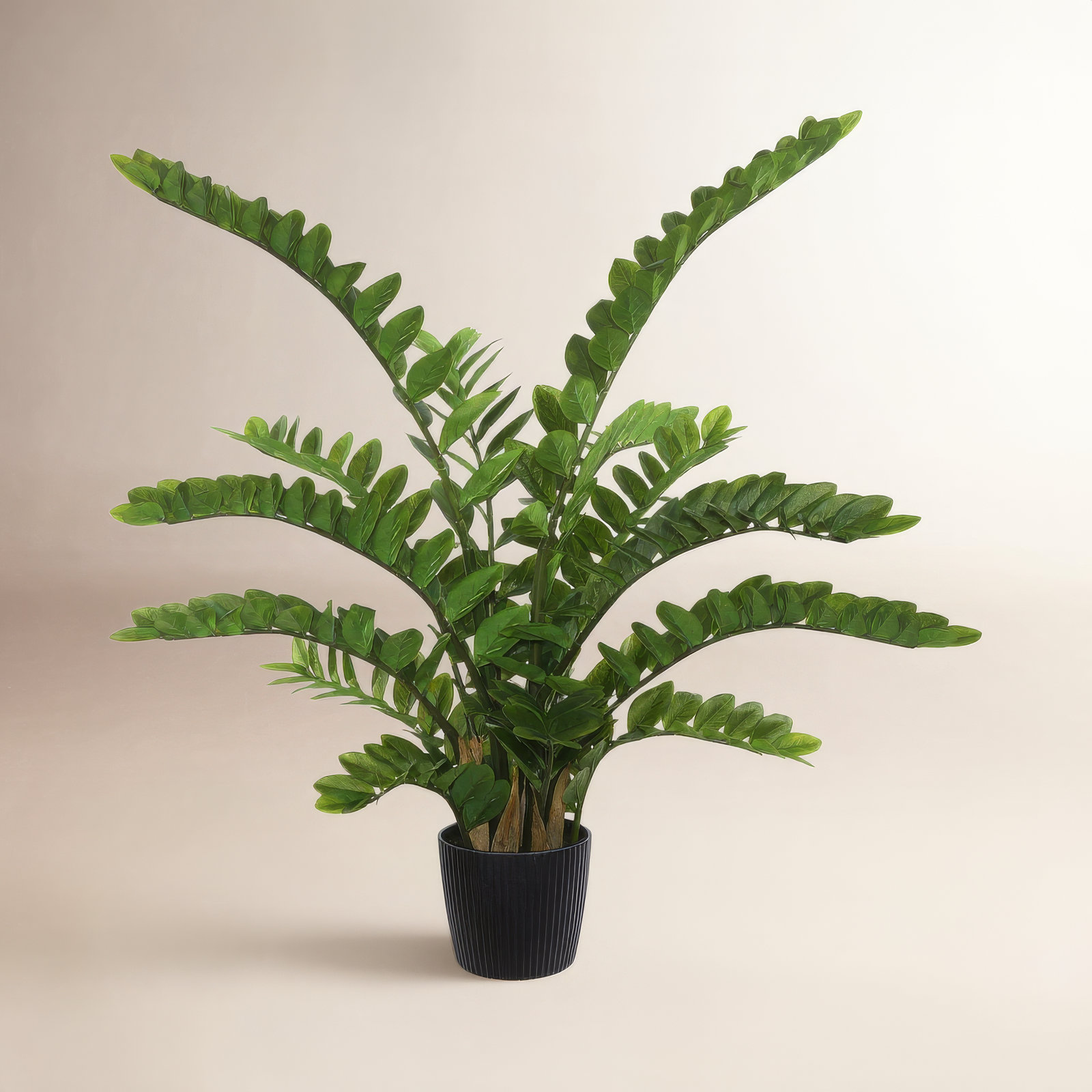 Zen Faux ZZ Plant in Pot, 52" H x 30" W x 30" D