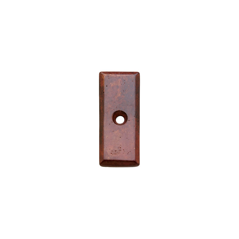 Metal Knob Backplate, Silicon Bronze Rust