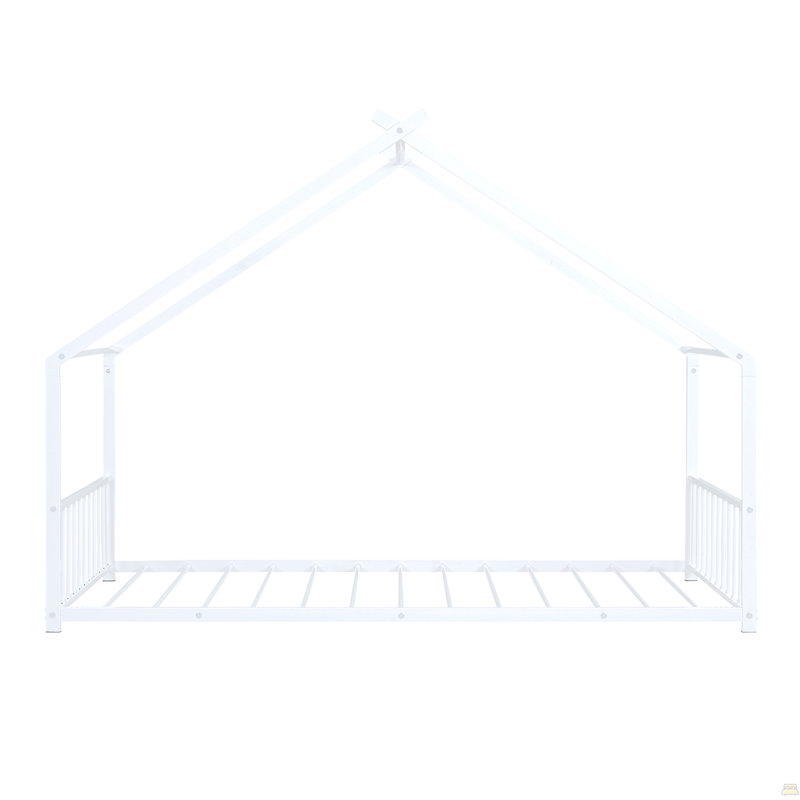 Lit simple en métal, blanc