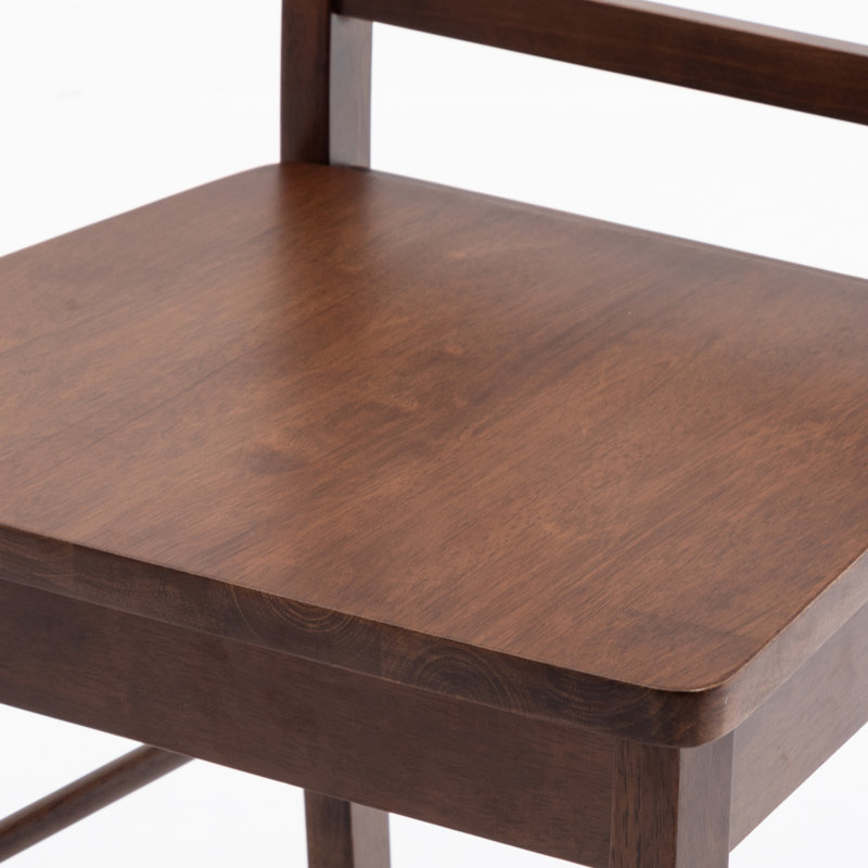 Ensemble de chaises de salle à manger rustiques en bois au design ergonomique, Noyer